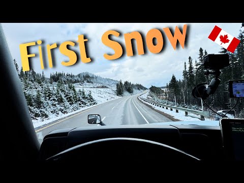 Видео: Начало Зимы.  Первый снег и Гололед.  Дальнобой по Канаде