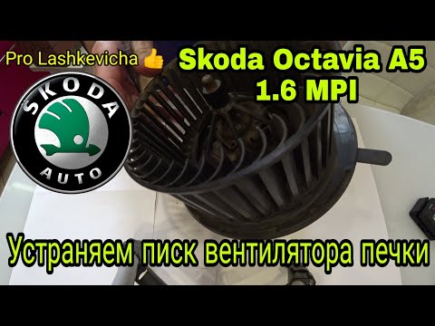 Видео: Устраняем писк вентилятора печки Skoda Octavia A5 1.6 BSE