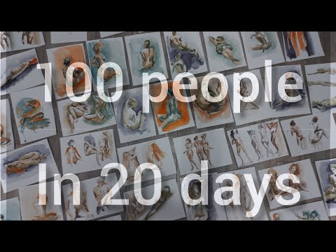 Видео: Нарисовала 100 людей за 10 дней, ну почти!