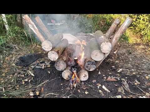 Видео: Самоподдерживающийся костёр   2 варианта.