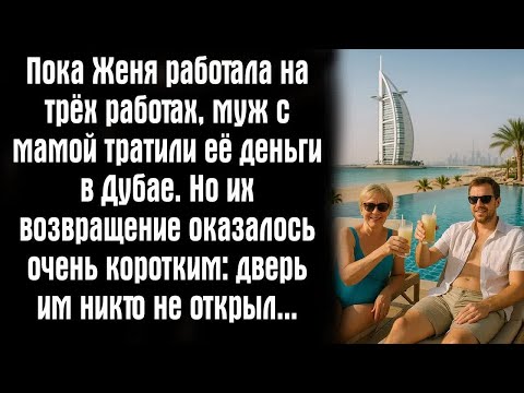Видео: Пока Женя работала на трёх работах, муж с мамой тратили её деньги в Дубае. Но их возвращение....