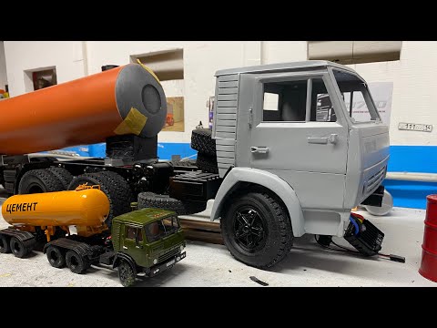 Видео: Камаз 5410 цементовоз 1:12 RC scale truck kamaz