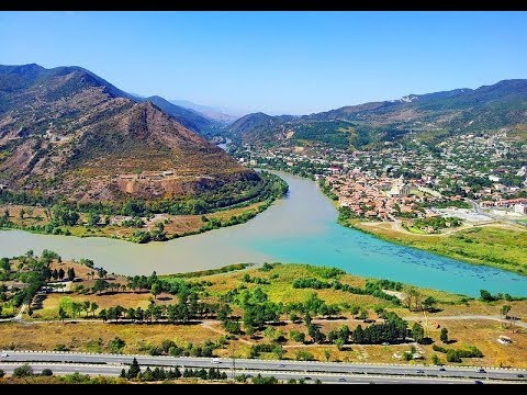 Видео: Грузия. Монастырь Джвари, слияние Арагви и Куры, Мцхета.