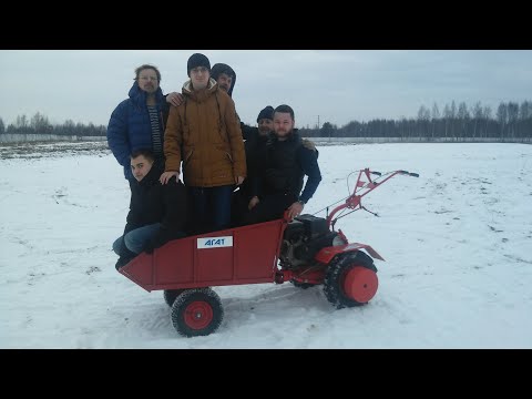 Видео: 500 кг ?! Не проблема !!! Думпер-телега "Агат"