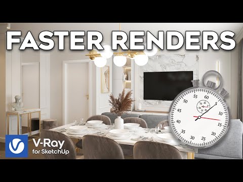 Видео: 5 советов для ускорения рендеринга в V-Ray | Учебное пособие по SketchUp | Настройки качества рен...