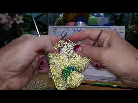 Видео: Ажурные салфетки спицами. САЛФЕТКА  11 (часть 3)