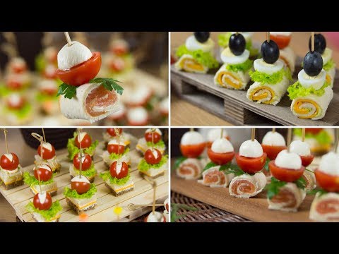 Видео: Мини-роллы с поджаренным хлебом и вкусными многослойными закусками