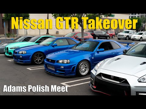 Видео: Nissan GTR повсюду на польском мероприятии Adams в Анахайме, Калифорния