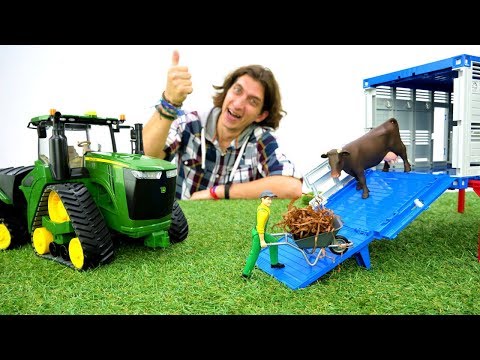 Видео: Bruder. Видео про машинки. Распаковка машин. Ферма