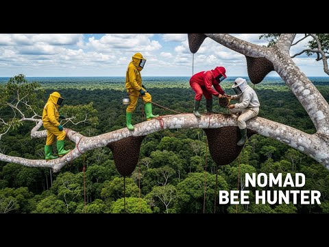 Видео: Самые экстремальные охотники за мёдом в мире 🍯 лазают по деревьям, бросая вызов смерти, в поисках...