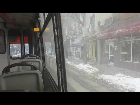 Видео: София Трамвай- Линия8 Съдебна Палата- Люлин5| Sofia Tram Line8 with T8K-503| Part 1