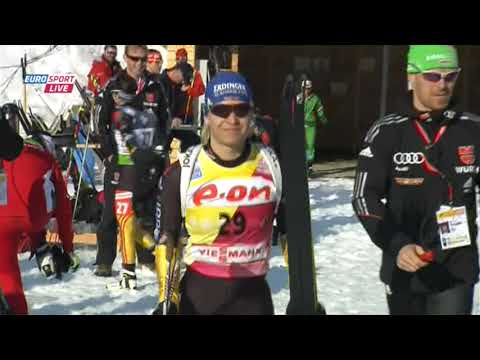 Видео: БИАТЛОН. ЧМ 2012. Рупольдинг (Германия). Женщины. Спринт 7,5 км. (Eurosport). 720p.
