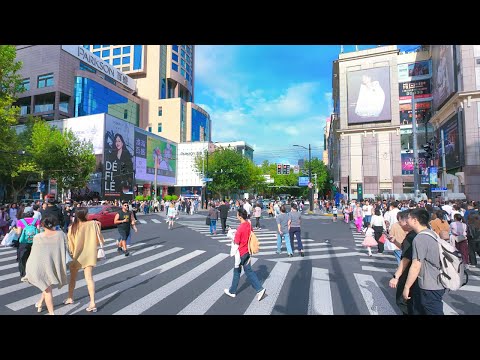 Видео: Хуайхай-роуд: Улица роскошных магазинов Шанхая | 4K Walking Tour