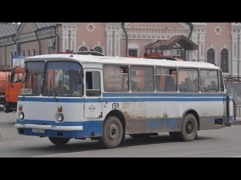 Видео: Автобус || ЛАЗ-695Н || гос.номер АВ570 72 || маршрут 3 д || База техучастка - ЗАГС ||