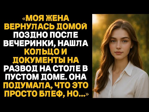 Видео: Моя жена вернулась домой поздно после вечеринки, нашла документы на развод на столе в пустом доме.