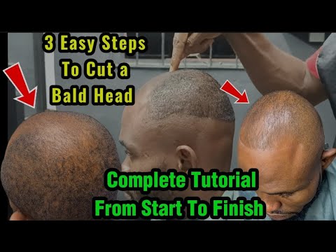 Видео: 3 простых шага, чтобы подстричь лысую голову | Полное руководство от начала до конца