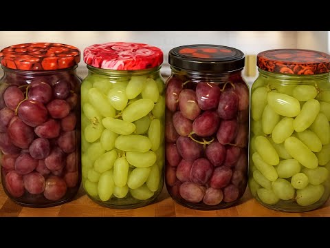 Видео: Зимой пальчики оближешь! Просто заливаю кипятком! Мало кто знает о таком секрете заготовки винограда