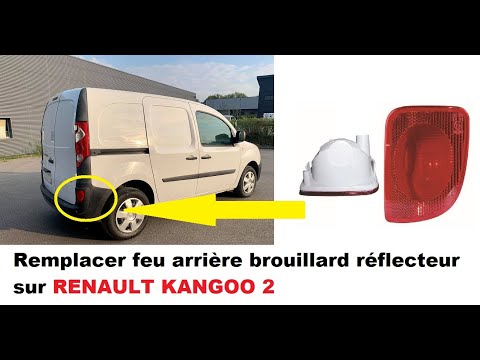 Видео: Поменять задний противотуманный отражатель Renault Kangoo 2