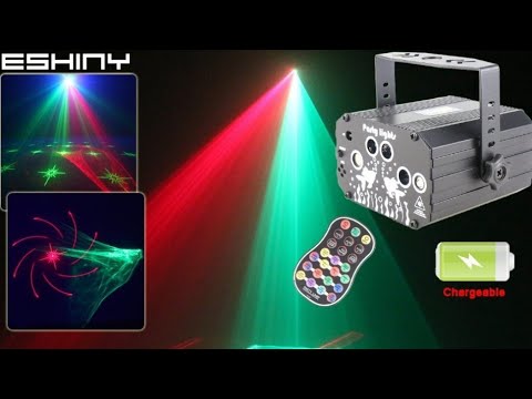 Видео: Лазерный и светодиодный DJ проектор ESHINY Dream Aurora F5N6