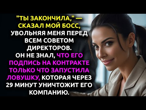 Видео: Он уволил МЕНЯ, не читая КОНТРАКТ. Через 29 минут я уничтожила его империю, просто уйдя.