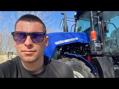 Видео: Мінітрактор Файтер T-404CRD — Кабіна,комфорт,реверс,потужність - хоч живи у полі.