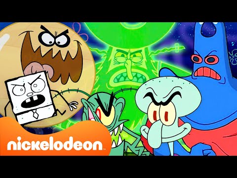 Видео: Губка Боб | Все злодеи Спанч Боба! 😈 Суперкомпиляция негодяев | Nickelodeon Cyrillic