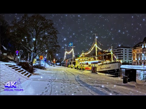 Видео: 2025 год начинается со снегопада ❄️ Ранняя утренняя прогулка сквозь метель в Турку, Финляндия.