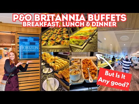 Видео: Обзор шведского стола P&O Britannia Horizon и полный обзор завтрака, обеда и ужина
