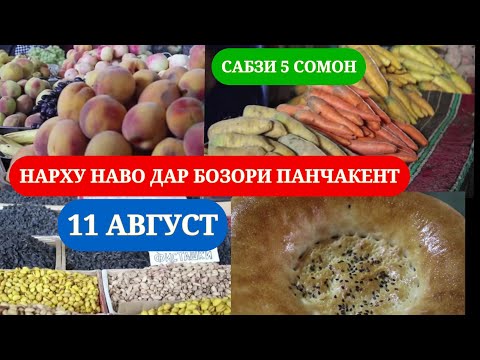 Видео: Нарх дар бозорхои Панчакент 11 август 2021 | Цена в городе Пенджикент