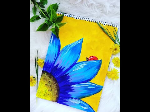Видео: Живопис. Урок малювання "Весняна квітка за 10 хвилин" (гуаш)