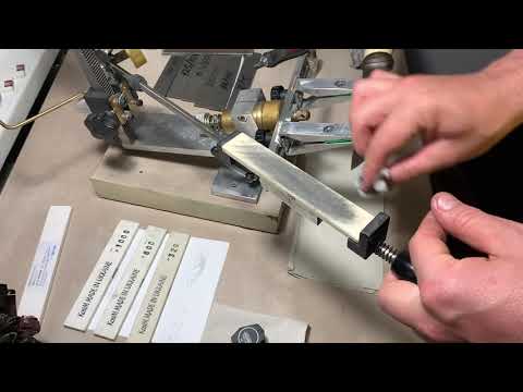 Видео: Заточка камнями Косим (из оксида алюминия марки 25А)  ножа из стали Х12мф .