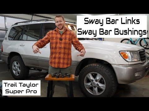 Видео: Тяги и втулки стабилизатора поперечной устойчивости переднего и заднего типа Land Cruiser 100 серии