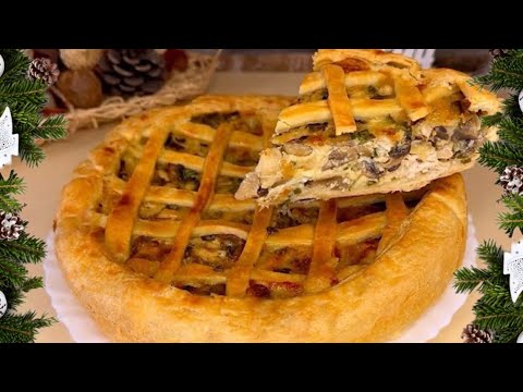 Видео: Швидше зберігайте рецепт! Смачний пиріг жульєн з  куркою і грибами