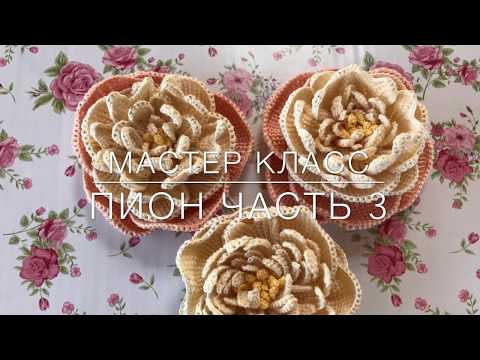 Видео: 😍Мастер класс😍 Пион 🌸3-я часть