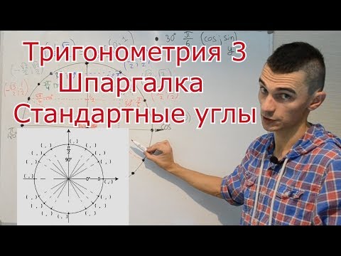 Видео: Тригонометрия 3. Шпаргалка. Стандартные углы
