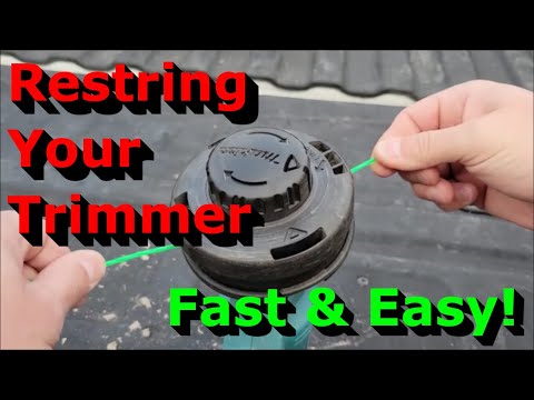 Видео: Замена струны на триммере — быстро и легко — триммер Makita 18V LXT