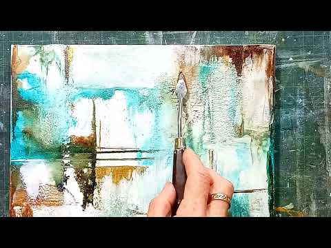Видео: Любите абстрактные картины в миниатюре? Попробуйте эту потрясающую картину — ограниченная палитра...