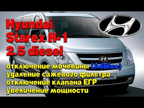 Видео: Hyundai Starex H1: отключение мочевины (AdBlue), удаление сажевого фильтра (DPF) и клапана ЕГР (EGR)