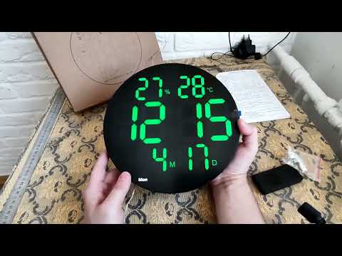 Видео: Часы круглые, электронные с Алиэкспресс.