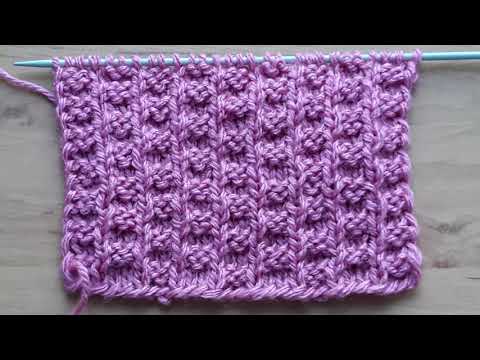 Видео: Вязание спицами. Мелкая шахматка из лицевых и изнаночных петель для кардигана, джемпера, свитера .