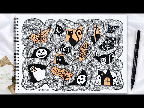 Видео: Как нарисовать дудл на Хэллоуин 🎃👻🎃Счастливого Хэллоуина