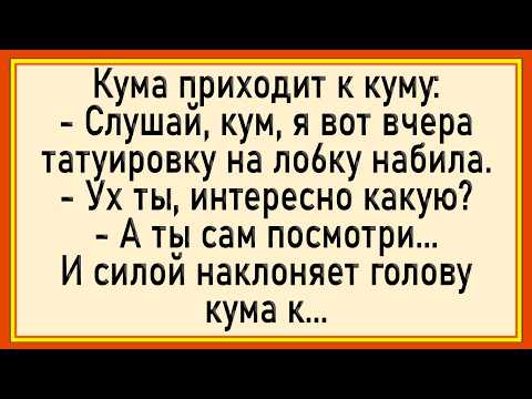 Видео: Как кума татуировку показала! Сборник свежих анекдотов! Юмор!