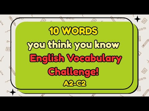Видео: Do You Know These 10 English Words? 🤔 | A2–C2 Vocabulary Quiz #englishquiz  #английскийязык