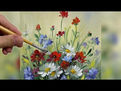 Видео: КРАСИВЫЕ ПОЛЕНЫЕ ЦВЕТЫ / ПОКРАСКА ШАГ ЗА ШАГОМ / КРАСИВЫЕ ЦВЕТЫ В ПРИРОДЕ