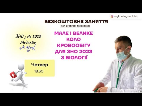 Видео: Мале і велике коло кровообігу для ЗНО 2023 з біології