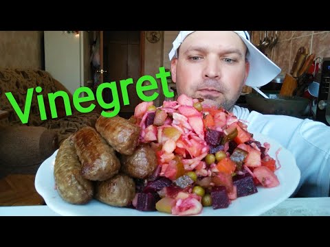 Видео: МУКБАНГ ВИНЕГРЕТ и ЧЕВАПЧИЧИ / MUKBANG Vinegret and chevapchichi
