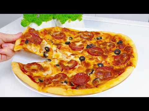 Видео: Сочная ПИЦЦА за 5 МИНУТ!🍕 Без ДРОЖЖЕЙ Без ЯИЦ и БЕЗ РАСКАТКИ