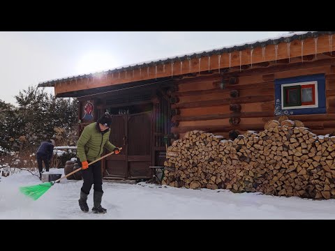Видео: Корейский загородный дом, где уже несколько дней идет снег / Температура резко падает~ Волна холода!