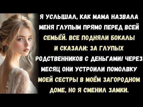 Видео: Я случайно услышал, как мама сказала, что я глупый. А потом они устроили помолвку моей сестры прямо