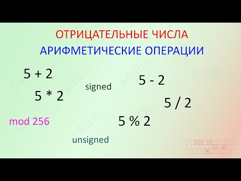 Видео: 12. Отрицательные числа и целочисленная арифметика. [Универсальный программист]